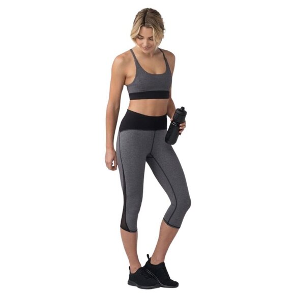 Lululemon Train Times Cropped High Rise (17") | Heathered Gray/Black | Sz 4 - Picture 7 of 9